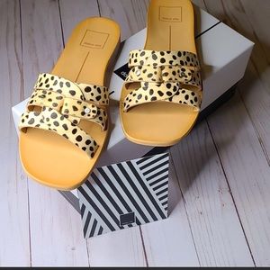 Dulce Vita Fur Spotted Sandals